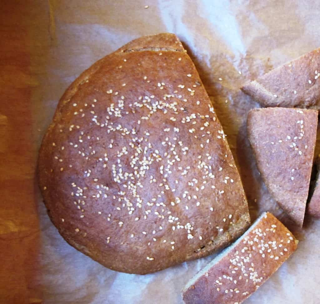 Khobz Moroccan Bread with Sesame Seeds The Bread She Bakes